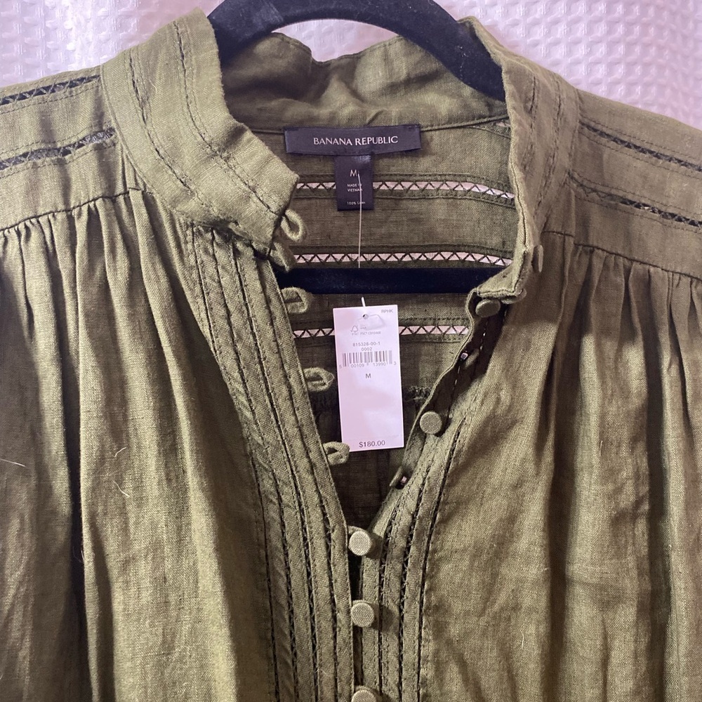 NWT BR Factory European Linen Mini Dress - Picture 5 of 6